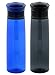 Contigo Autoseal Madison Water Bottle, 24 Ounce, Blue & Charcoal (2 Pack)