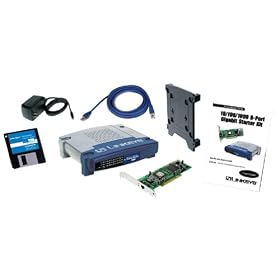 Linksys EG0801SK EtherFast 10/100/1000 8-Port Gigabit Starter Kit