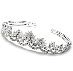 Odessa Rhinestone & Crystal Silver Bridal Tiara 196