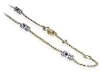 10 KT Two Tone Gold 10K Ankle Bracelet 9" / 10" Anklet