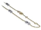 10 KT Two Tone Gold 10K Ankle Bracelet 9 / 10 Anklet