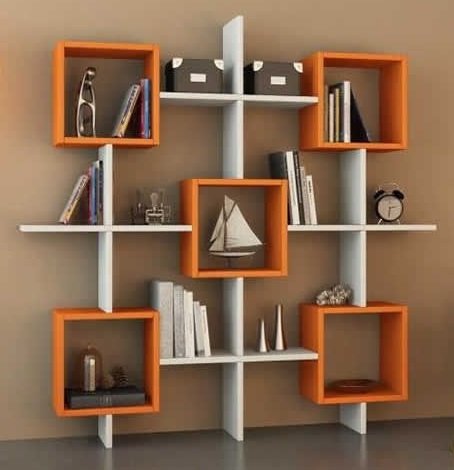 Lara estante - Estantería - Oficina, - Estante de pared para salón