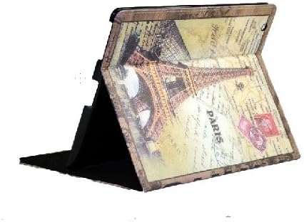 Tower of Paris Style Pu Leather Stand Leather Cover Case for Apple Ipad2 Ipad3 Case