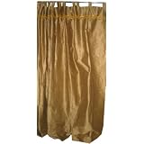 2 Arterian Earthy Brown Art Silk Drapes Curtains 108 by Mogul Interior