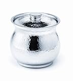 Ginkgo Hammered Pewter Sugar Bowl