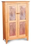 Double Doors with Punched Copper-Wheat Design by Catskill