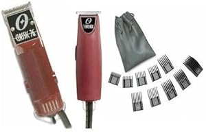 Oster Classic 76 Hair Clipper and T-Finisher a 10 piece comb set Package.