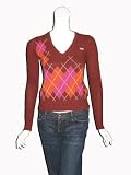 Le Tigre - LE TIGRE V Neck Diamond Angora Sweater in Burgundy