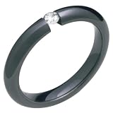 Allyana - Fancy Black Titanium Wedding Band for Him and/or Her