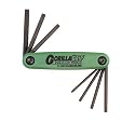 Bondhus 12636 GorillaGrip Set of 7 Tamper Resistant Star Fold-up Keys, sizes TR7-TR25