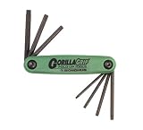 Bondhus 12636 GorillaGrip Set of 7 Tamper Resistant Star Fold-up Keys, sizes TR7-TR25
