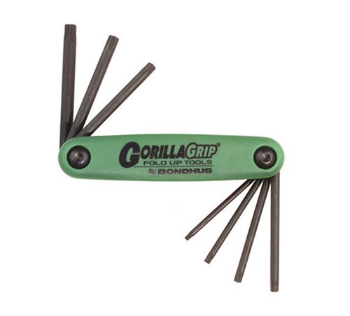 Bondhus 12636 GorillaGrip Set of 7 Tamper Resistant Star Fold-up Keys, sizes TR7-TR25 On Sale