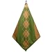 Microfiber Golf Towel Green Argyle by Beejo