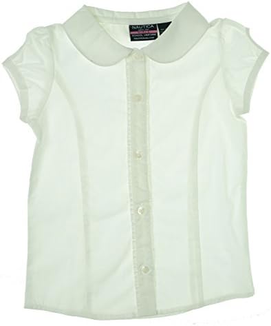Nautica Little Girl's Cap Sleeve School Uniform Shirt Medium 5