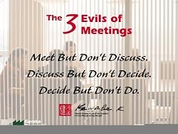 3 Evils of Meetings Poster