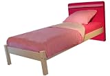 lit pour enfant en pin type ll finition laqu ivoire housse rubans