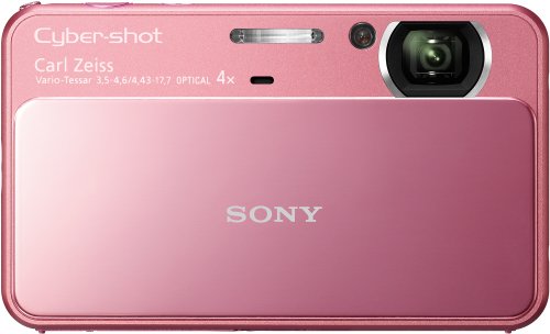 Sony DSC-T110P Digitalkamera (16 Megapixel, 4-fach opt. Zoom, 25mm Weitwinkelobjektiv, 7,6 cm (3 Zoll) Display, bildstabilisiert) pink