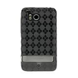 Amzer Luxe Argyle High Gloss TPU Soft Gel Skin Case for HTC ThunderBolt ADR6400 - Smoke Gray