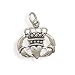Oxidized Claddagh Charm
