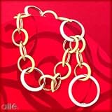 14K Adjustable 2-Tone Circles Bracelet