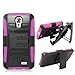 Phone Case for Lg Access LTE Pink Edge Cover Kickstand Combo Holster Belt Clip L31g