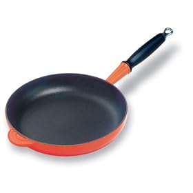 Le Creuset Cast Iron Satin Black Interior Frying Pan, Volcanic, 28 cm