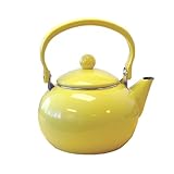 Calypso Basics 2-Quart Enamel-on-Steel Tea Kettle, Lemon Yellow