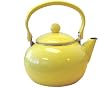 Calypso Basics 2-Quart Enamel-on-Steel Tea Kettle, Lemon Yellow