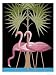 Three Pink Flamingos Art Giclee Poster Print by Dynamic Graphics, 30x40