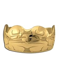 14K Yellow Gold Northwest Coast Native American Frog Bracelet. Made in USA.