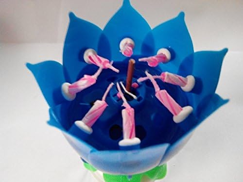 ZYBF Amazing Musical Fountain Sparkling Birthday Candle Flower Special For Your Birthday,Blue,Pack of 2