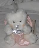 Ganz Christmas Plush Winter Ornament Angel Bears - Peach Wings