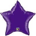 Foil Solid Colour Balloons | 20 Quartz Purple Star Foil