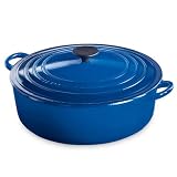 Review Le Creuset L2552-3030 / Le Creuset Enameled Cast Iron Round Wide Oven, 6.75 Qt. Cobalt