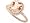 Meira T 14K Rose Gold & Diamonds - Cushion Cut Pink Morganite Center Stone - Right Hand Ring Size 5
