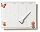 Mayfair Lane Happeez 12 x 9 Inches Whiteboard, Owl, Flower and Butterfly Weekly Planner (WB19)