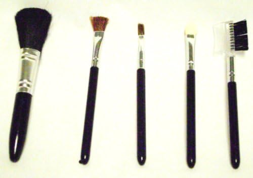 COSMETIC BRUSHES 5 Pc Set Foundation Shadow Blush Eye Comb Makeup Make Up New