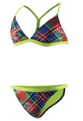 Speedo Women's Team Collection Proper Plaid Swimsuit, Multi, 10