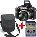 Panasonic FZ38 Digital Camera +4GB +Soft Case Bundle (Lumix DMC-FZ38 Black, 12MP 18xOptical Zoom 27mm Wide-Angle 2.7" LCD, Power OIS)