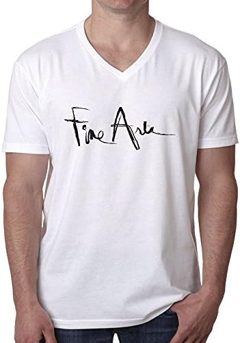 Art Words Men's V-Neck Short Sleeve T-Shirt White