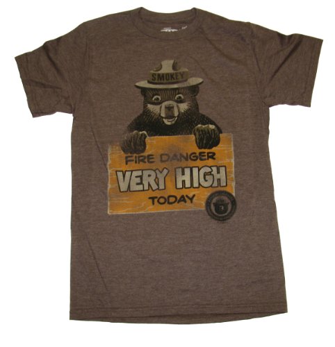 Smokey The Bear Fire Danger Very High Today Mens T-shirt