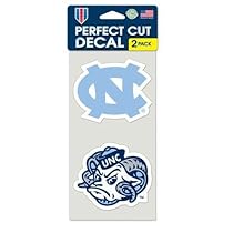 North Carolina Tar Heels Set of 2 Die Cut Decals
