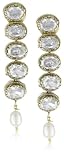 Taara "Peacock Collection" Pearl and Crystal Bridal Earrings Taara "Peacock Collection" Pearl and Crystal Bridal Earrings