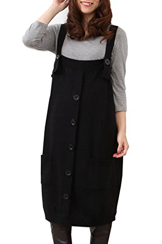 (Goldjapan)ゴールドジャパン 大きいサイズ 大きいサイズ レディース ニット ジャンパースカート サロペット 体型カバー