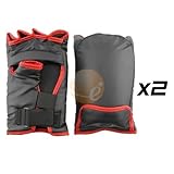 2x Game Boxing Gloves for Nintendo Wii Remote and Nunchuk - Black / Red Tri ....