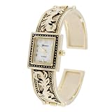 Geneva Platinum Ladies Antiqued Cuff Watch by Geneva