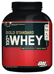 Optimum Nutrition Gold Standard 100% Whey, Double Rich Chocolate, 5-Pound Tub
