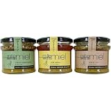 Milles Envie de miel ! French Pyrenees All Natural Creamy Honey:Grilled Sesame, Walnuts,Plain