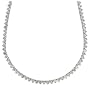 18k White Gold 3-Prong Diamond Tennis Necklace (10.06 cttw, E-F Color, VS2-SI1Clarity),16"