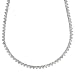 18k White Gold 3-Prong Diamond Tennis Necklace (10.06 cttw, E-F Color, VS1-2 Clarity), 18